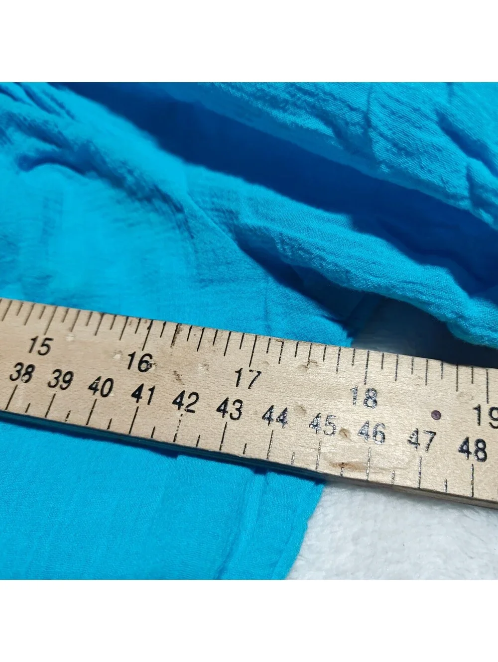 Michael Kors Turquoise aqua off shoulder peasant top w smocked waist euro summer